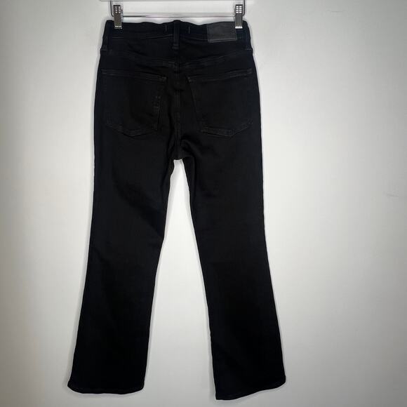 Madewell Black Mid Rise Kick Out Crop Jeans Size 26 - Picture 6 of 8